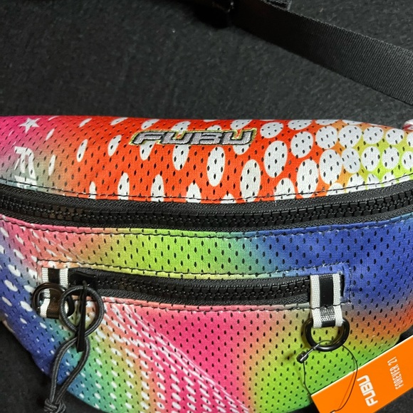 Forever 21 FUBU Multi Color Mesh NWT Cross Body Fanny Pack - Picture 5 of 11